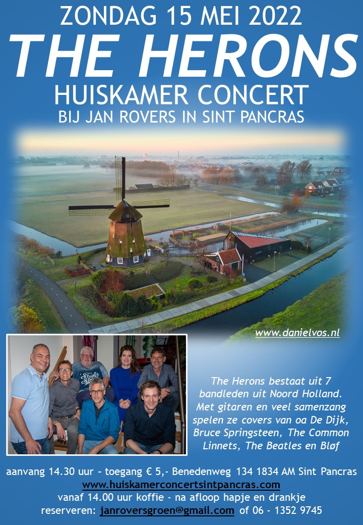 The Herons flyer Sint Pancras bij Jan Rovers 15 mei 2022 (2)
